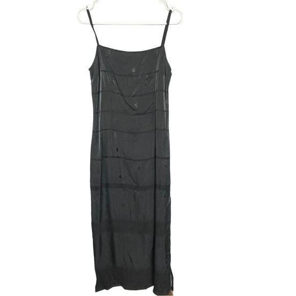 tintoretto Tomas Breton Grey Pewter Strappy Sheer Floral Maxi Party Dress, 8 - Picture 1 of 10